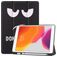 Mobigear Tri-Fold Gel iPad 7 (2019) TPU / Skóra ekologiczna Etui z klapką + Uchwyt na rysik - Do Not Touch