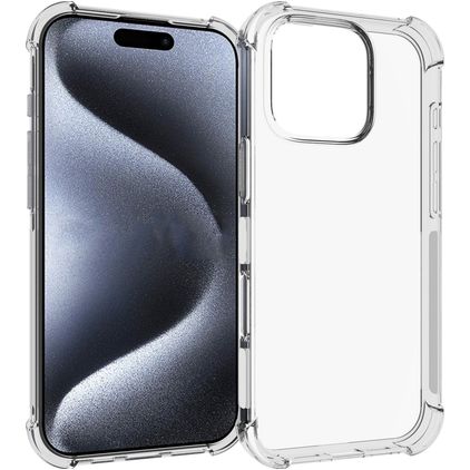 Mobigear Cushion Clear iPhone 16 Pro Elastyczne TPU Etui plecki - Przezroczysty