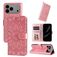 Mobigear Sunflower iPhone 17 Pro Max Etui z klapką typu portfel - Różowy
