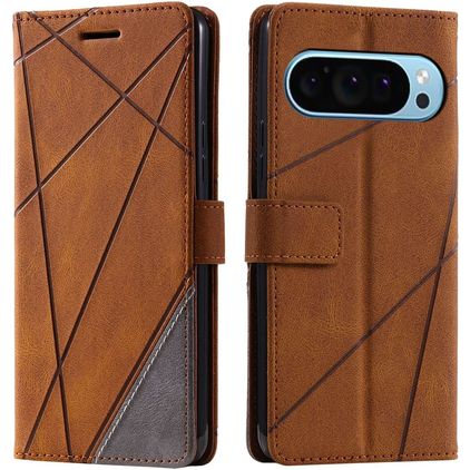 Mobigear Rhombus Google Pixel 9 Pro Funda tipo libro Cartera - Marrón