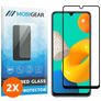 Mobigear Premium Samsung Galaxy M32 4G Tempered Glass Screen Protector - Case Friendly - Black (2-Pack)