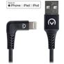 Kabel Mobilize Strong Nylon 90 USB-A na Apple Lightning MFI 1,5 m - Černá