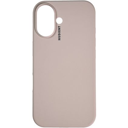 Nudient Base iPhone 16 Silikon Zadní kryt - Stone Beige