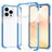Mobigear Full Bumper iPhone 14 Fodral Hårdplast Skal Stötsäkert - Transparent / Blå