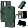 Mobigear Rhombus iPhone 12 Mini Lompakkokotelo + Setelitasku - Vihreä