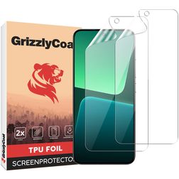 GrizzlyCoat Xiaomi 13 Hidrogel TPU Protector de pantalla - Compatible con fundas + Marco de instalación (pack de 2)