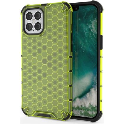 Mobigear Honeycomb iPhone 12 Mini Kova Suojakuori Iskunkestävä - Vihreä