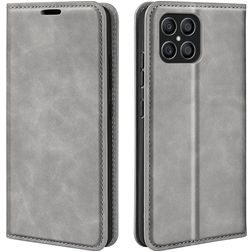 Mobigear Retro Slim HONOR X8 Lompakkokotelo + Setelitasku - Harmaa