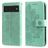 Mobigear Flowers Google Pixel 6 Cover a libro portafoglio - Verde