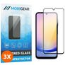 Mobigear Premium Samsung Galaxy A25 Vidro temperado Película de ecrã - Compatível com capas - Preto (Pack de 3)