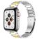 Mobigear Lissabon Pasek Stal do Apple Watch Zapięcie motylkowe - 42/41/40/38 mm - Złoty / Srebrny