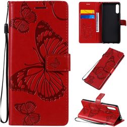 Mobigear Butterfly Sony Xperia L4 Plånboksfodral med sedelfack - Röd