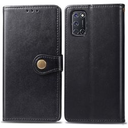Mobigear Snap Button OPPO A52 Funda tipo libro Cartera - Negro
