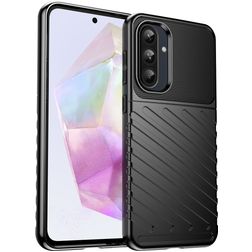 Mobigear Groove Samsung Galaxy A56 Flexibel TPU Skal - Svart