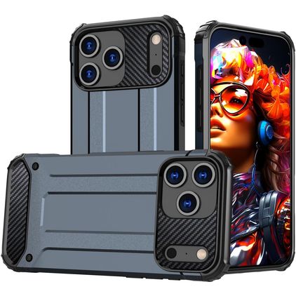 Mobigear Outdoor iPhone 17 Pro Max Hard Case Back cover Shockproof - Navy Blue