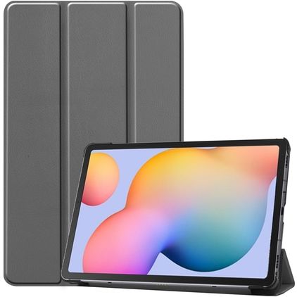 Mobigear Tri-Fold Samsung Galaxy Tab S6 Lite Lompakkokotelo - Harmaa