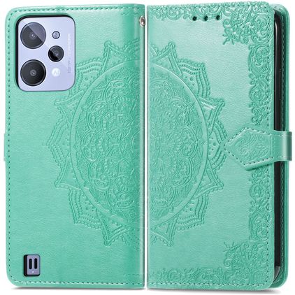 Mobigear Mandala Realme C31 Wallet case - Green