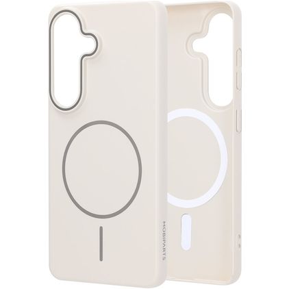 Mobiparts Slim Line Samsung Galaxy S26 MagSafe Fodral Hårdplast Skal - Off White