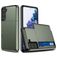 Mobigear Card Samsung Galaxy S21 Plus Funda Plástico rígido Carcasa Antigolpes con tarjetero - Verde militar