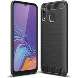 Mobigear Brushed Slim Samsung Galaxy A40 Flexibel TPU Skal - Svart