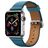 Mobigear Roma Pelle Apple Watch Cinturino Fibbia ad ardiglione - 49/46/45/44 mm - Blu scuro