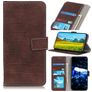 Mobigear Croco Samsung Galaxy A52 Wallet case - Brown