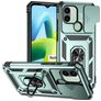 Mobigear Armor Ring Cam Slide Xiaomi Redmi A1 4G Kova Suojakuori Iskunkestävä + Sormuspidike + Kameran liukusuoja - Vihreä +