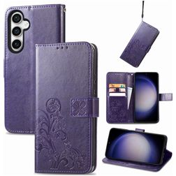 Mobigear Clover Samsung Galaxy S23 FE Wallet case - Purple