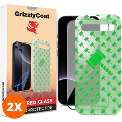 GrizzlyCoat Easy Align iPhone 17 Cristal templado Protector de pantalla - Compatible con fundas + Marco de instalación (pack de 2)