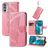 Mobigear Butterfly Motorola Moto G52 Etui z klapką typu portfel - Różowy