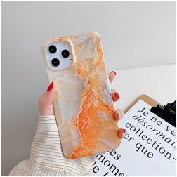 Mobigear Marble iPhone 12 Pro Max Flexible TPU Back cover - Orange