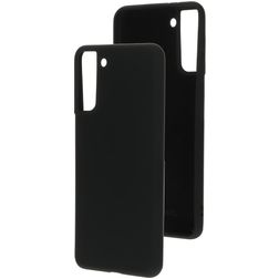 Mobiparts Samsung Galaxy S21 Plus Silikone Bagsidecover - Sort