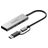 Cygnett Unite 4-in-1 USB-A / USB-C til USB-A / USB-C Hub 0,15 m - Sølv