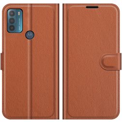 Mobigear Classic Motorola Moto G50 Cover a libro portafoglio - Marrone