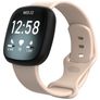 Mobigear Sport Dual Silicone Fitbit Sense Strap Push closure - Sand Pink