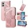 Mobigear Butterfly Motorola Moto E13 Wallet case - Rose Gold