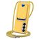 Mobigear Lanyard Card Samsung Galaxy S26 Plus Silicone Case with lanyard and Card Holder - Yellow