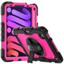Mobigear SureGrip Xtreme iPad Mini 6 (2021) Fodral Hårdplast / Silikon Skal + Pennhållare + Axelrem + Ställ - Svart / Rosa