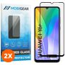 Mobigear Premium Huawei Y6p Vidro temperado Película de ecrã - Compatível com capas - Preto (Pack de 2)