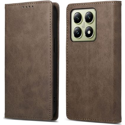 Mobigear Wallet Xiaomi 14T Etui z klapką typu portfel - Brązowy