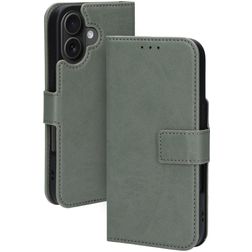 Mobiparts Classic Wallet MagSafe iPhone 16 Cover a libro portafoglio - Stone Green