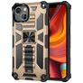 Mobigear Armor Stand iPhone 13 Mini Hårdt Bagsidecover Stødsikkert med Stander - Guld
