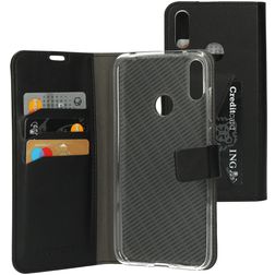 Mobiparts Classic Wallet Huawei Y7 (2019) Plånboksfodral med sedelfack - Svart