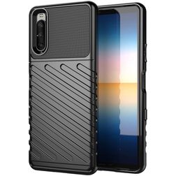 Mobigear Groove Sony Xperia 10 III TPU flexível Capa traseira - Preto