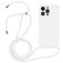 Mobigear Lanyard iPhone 15 Pro Max Silikon Skal med rem - Vit