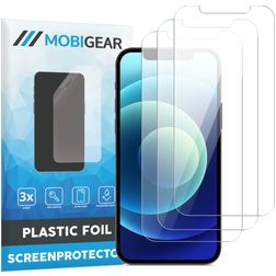 Mobigear iPhone 12 Mini Ochrona ekranu Folia - Kompatybilna z etui (3 szt.)