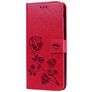 Mobigear Roses Samsung Galaxy J6 Plus Plånboksfodral med sedelfack - Röd