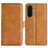 Mobigear Slim Magnet Samsung Galaxy A57 Funda tipo libro Cartera - Coñac