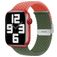 Mobigear Braided Dual Nylon Apple Watch Strap Clamp closure - 49/46/45/44 mm - Green / Orange