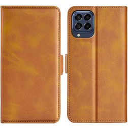 Mobigear Slim Magnet Samsung Galaxy M53 Funda tipo libro Cartera - Coñac